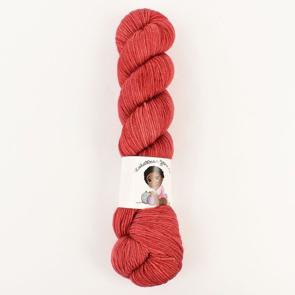 Lolobean Yarn Co Pinto Bean DK Weight Superwash Merino Bird Beak Flower Colorway